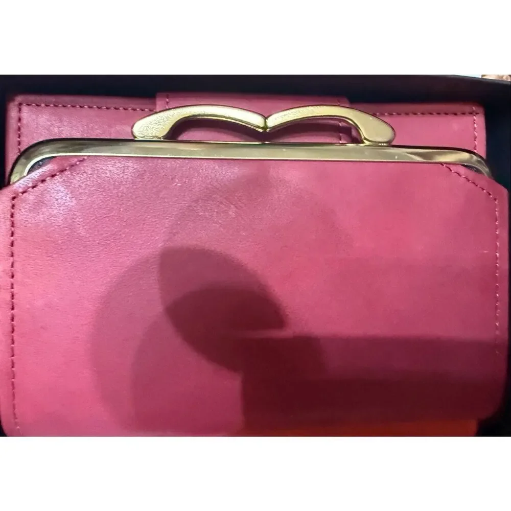 La Garde by Rolfs Men's Cowhide Soft Leather Purse Bi-Fold Wallet Burgundy NWT